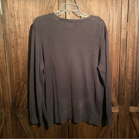 Elisabeth by Liz Claiborne Women's Cardigan in charcoal Grey; XXL - Picture 5 of 5